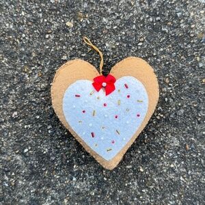 Handmade Sugar Cookie Felted Ornament